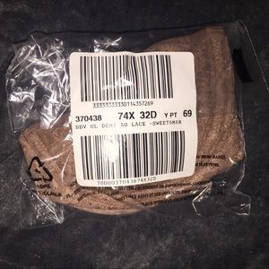 32D tan lace bra